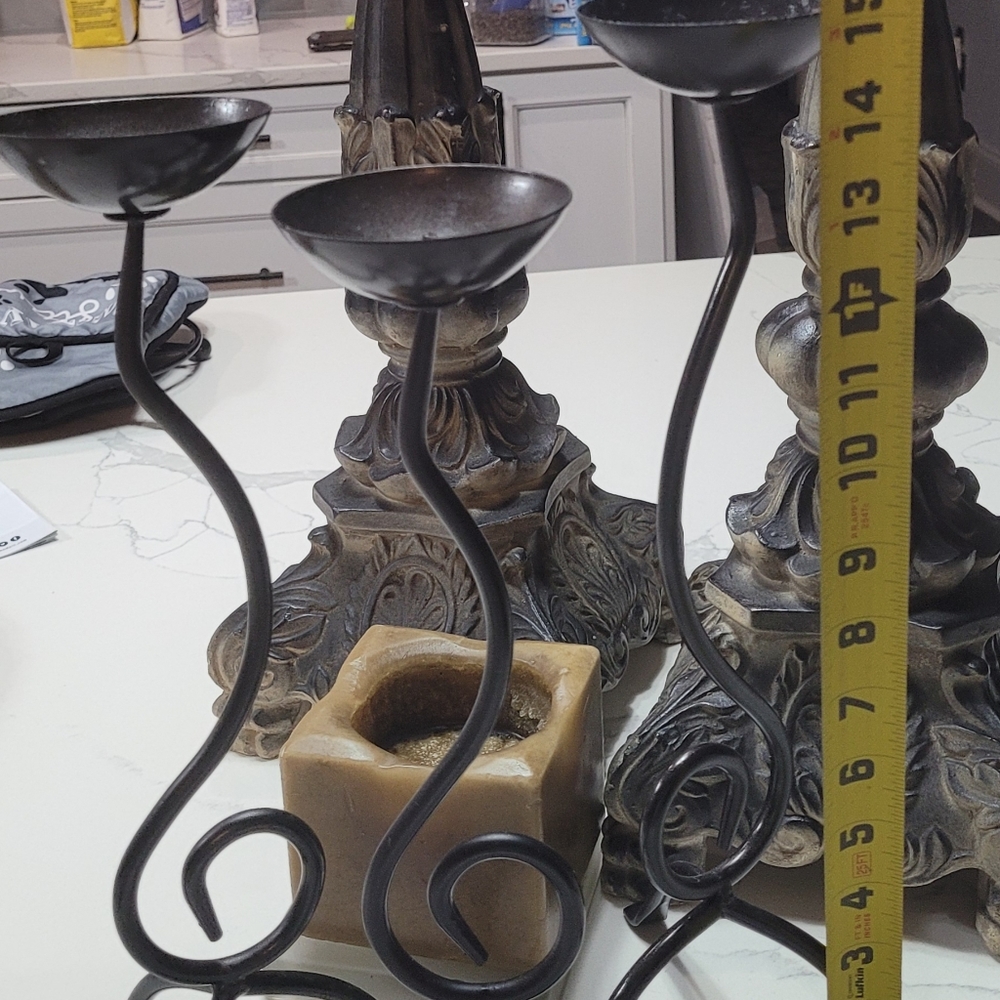 Set of 3 Tabletop Candle holders - Picture 2 of 7